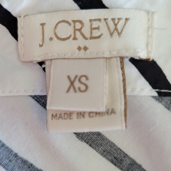 J Crew Womens Top Size XS Striped Knit Shirt Boat Neck 3/4 Sleeves White Blue - Picture 3 of 6